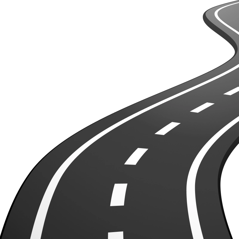 Graphic of a winding road